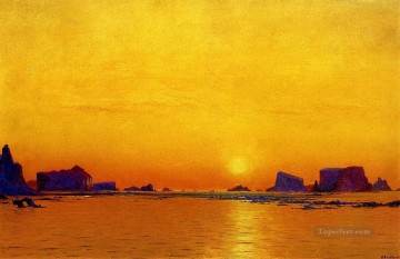 白夜の海景の下の流氷 ウィリアム・ブラッドフォード Oil Paintings